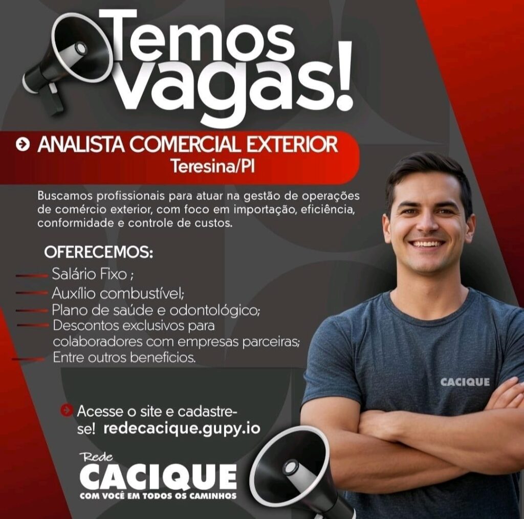 Vaga de emprego para Analista Comercial Exterior