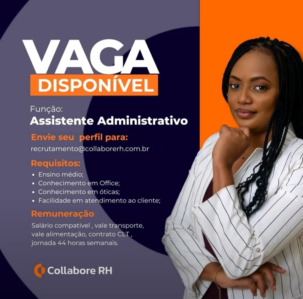 Vaga de emprego para Assistente Administrativo