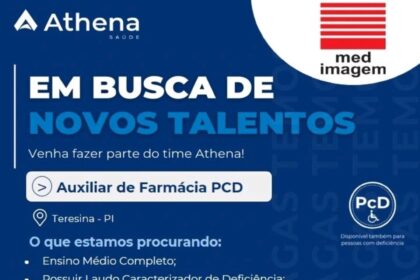 Vaga de emprego para Auxiliar de Farmácia PCD