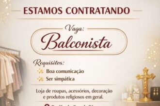 Vaga de emprego para Balconista