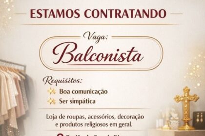 Vaga de emprego para Balconista