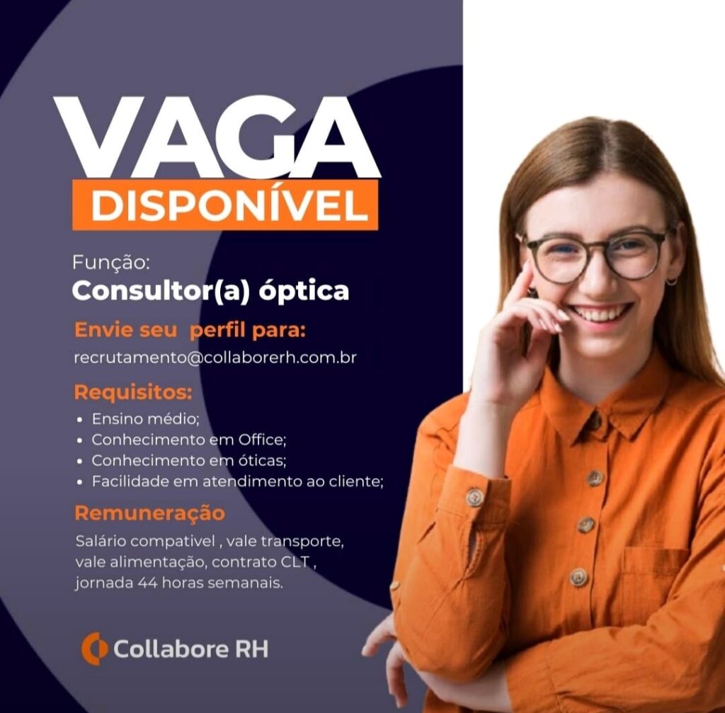 Vaga de emprego para Consultor(a) Óptica