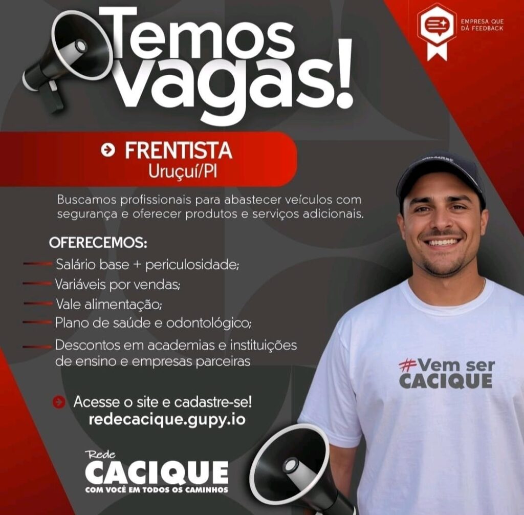 Vaga de emprego para Frentista em Uruçuí