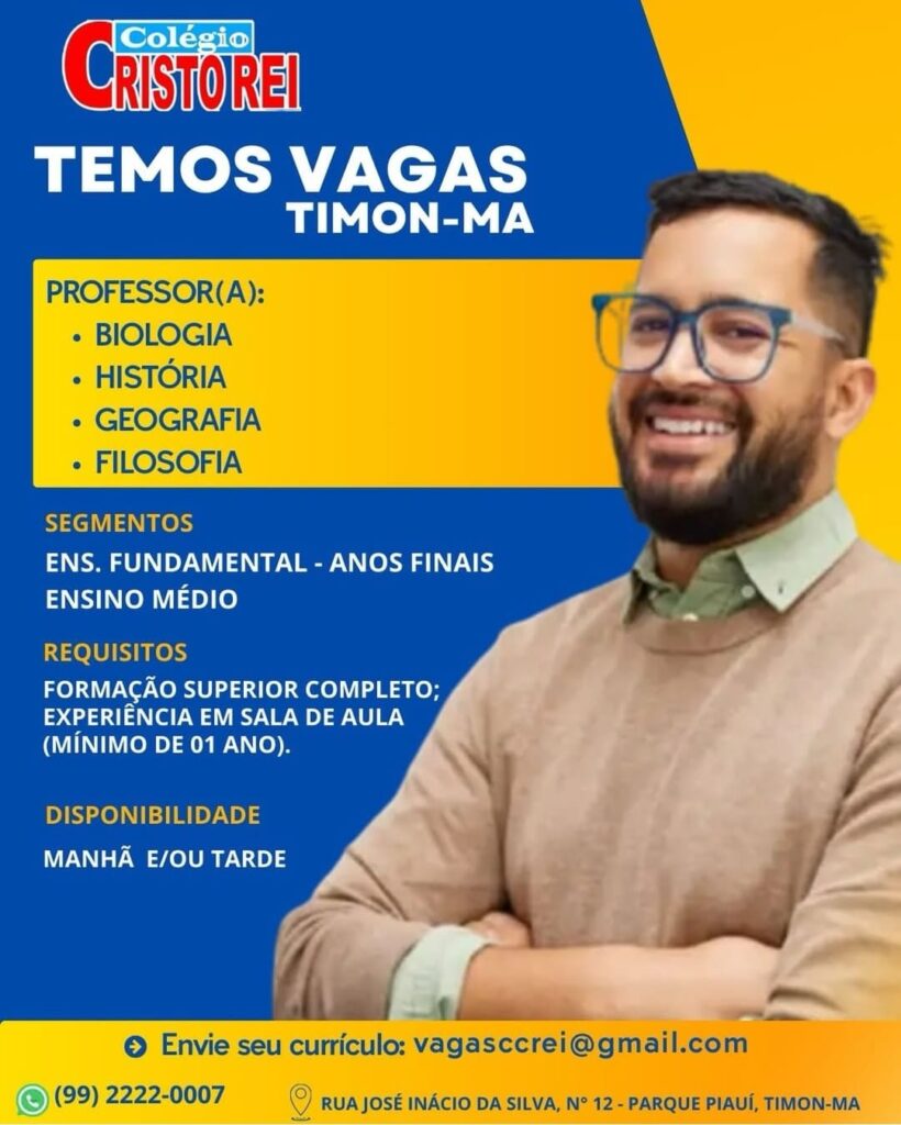 Vaga de emprego para Professores