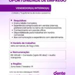 Vaga de emprego para Vendedor(a) Interno(a)