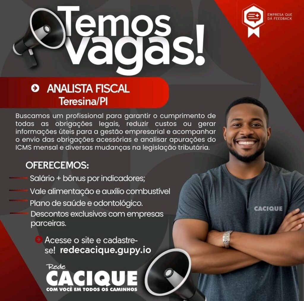 Vaga para Analista Fiscal