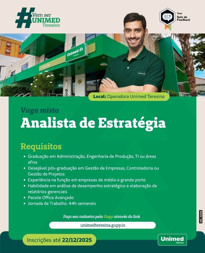 Vaga para Analista de Estratégia