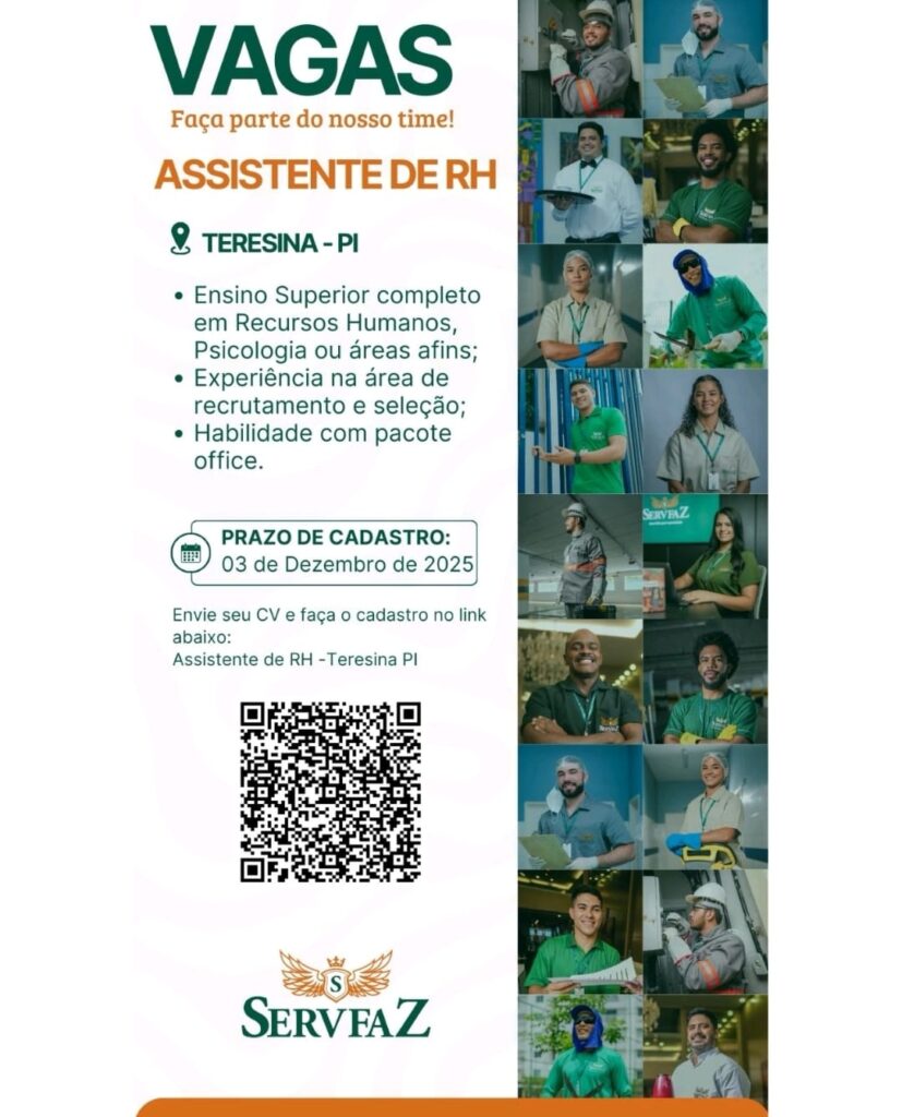Vaga para Assistente de RH