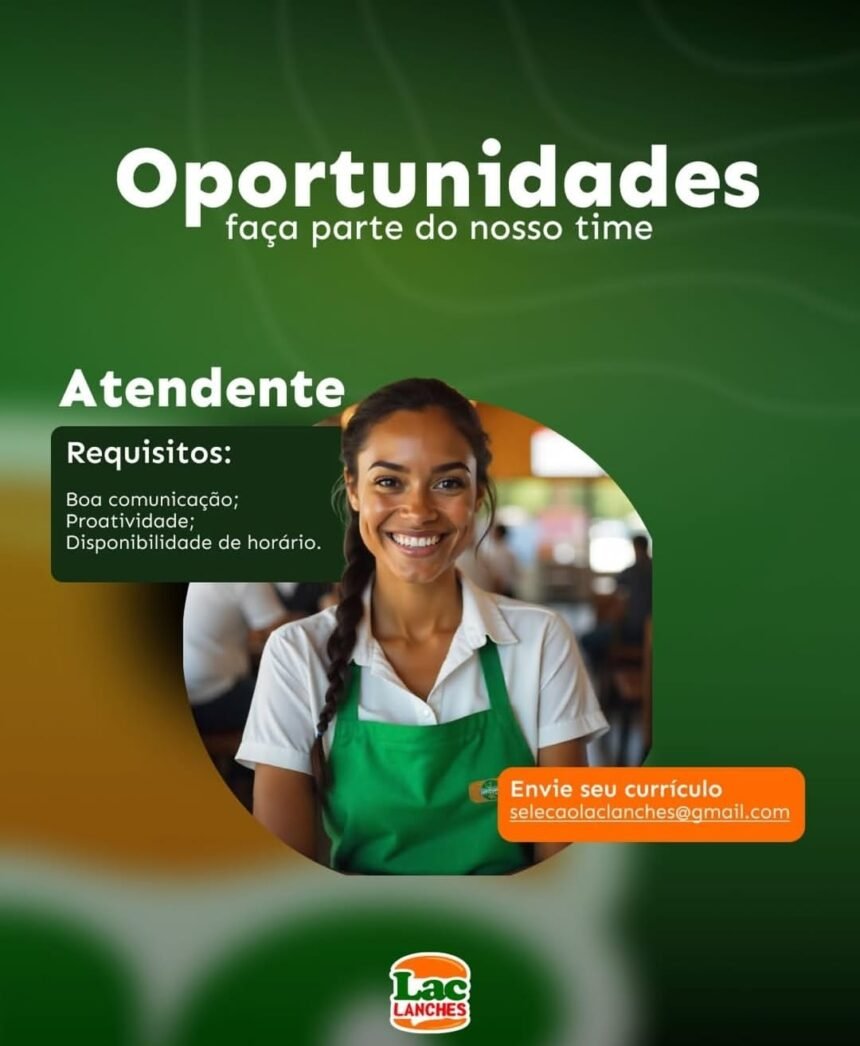Vaga para Atendente