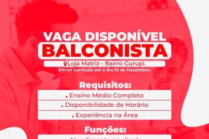 Vaga para Balconista