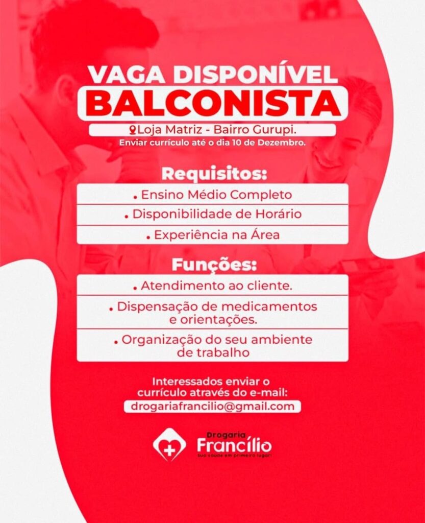 Vaga para Balconista