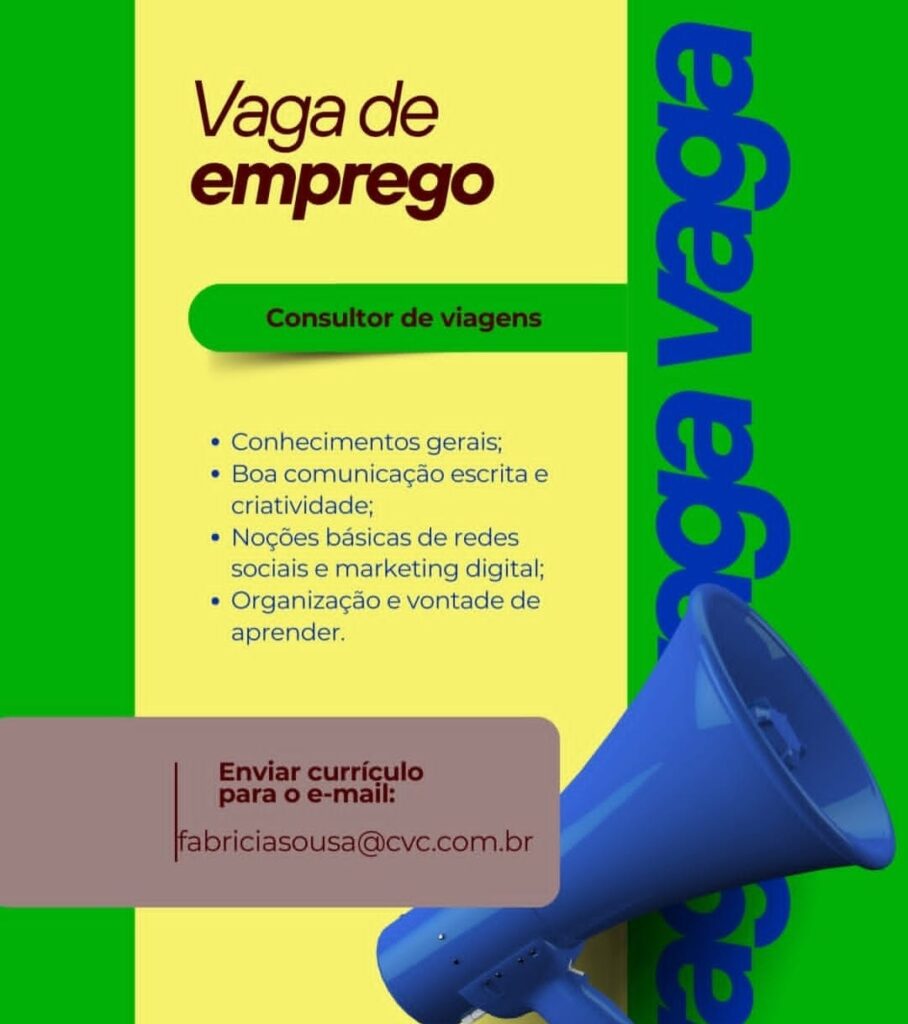 Vaga para Consultor de Viagens