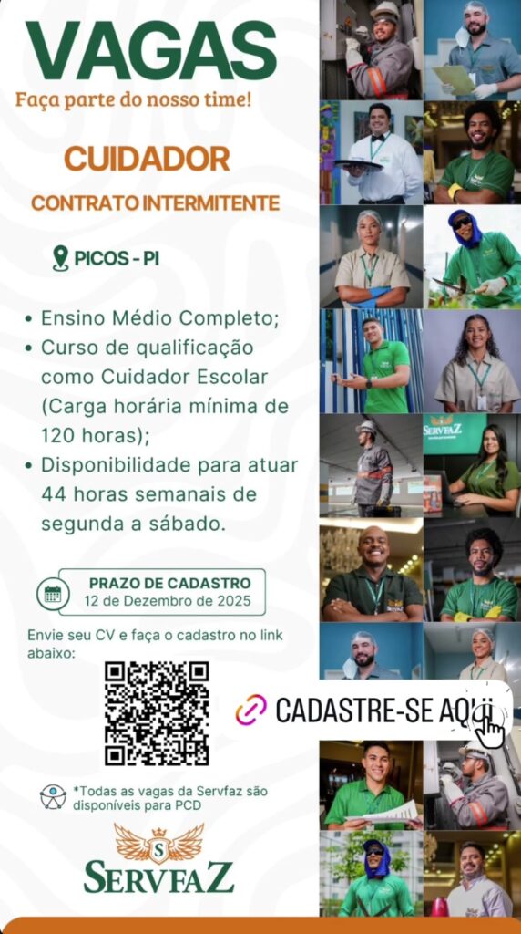 Vaga para Cuidador em Picos