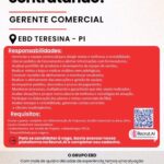 Vaga para Gerente Comercial