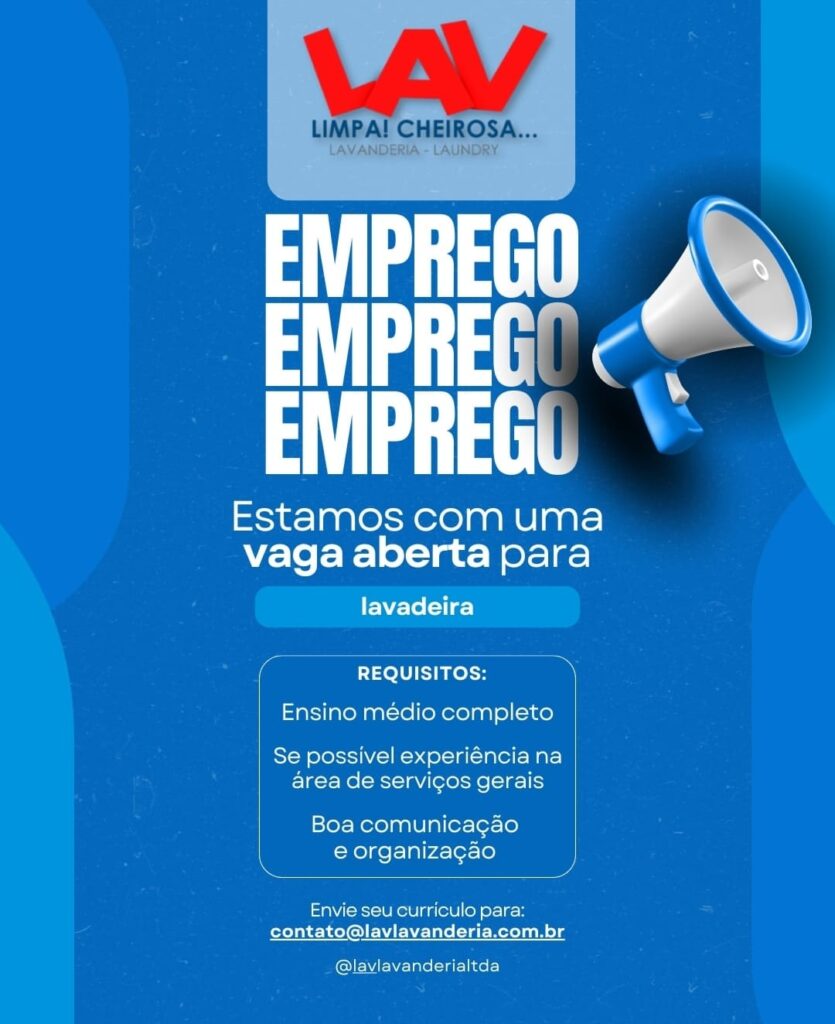 Vaga para Lavadeira 