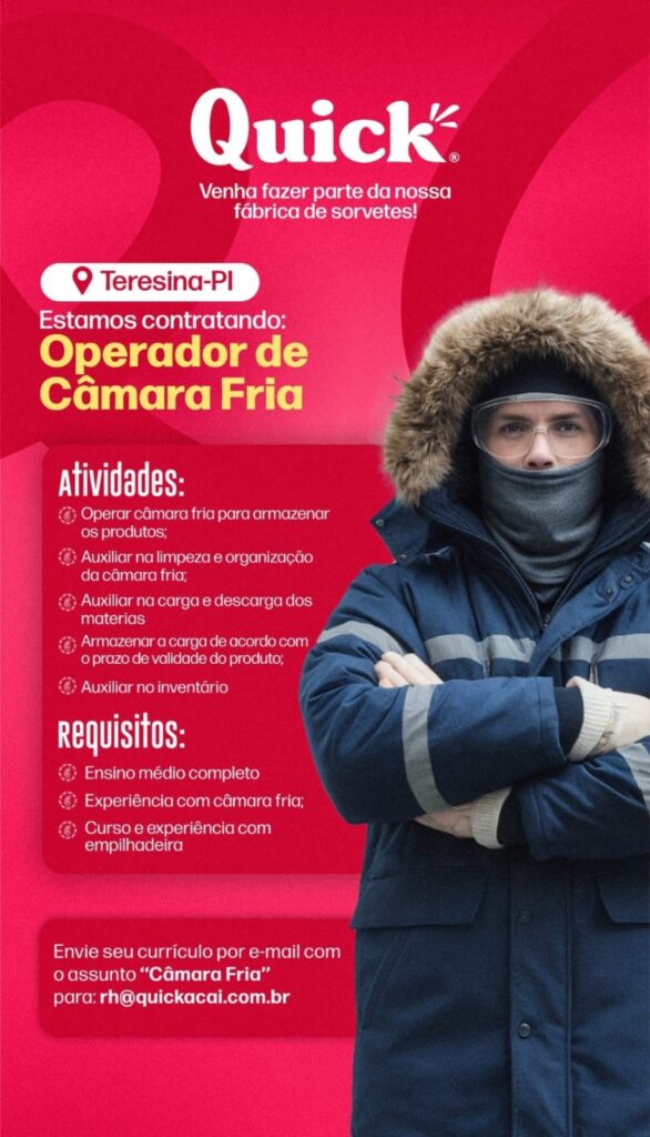 Vaga para Operador de Câmara Fria