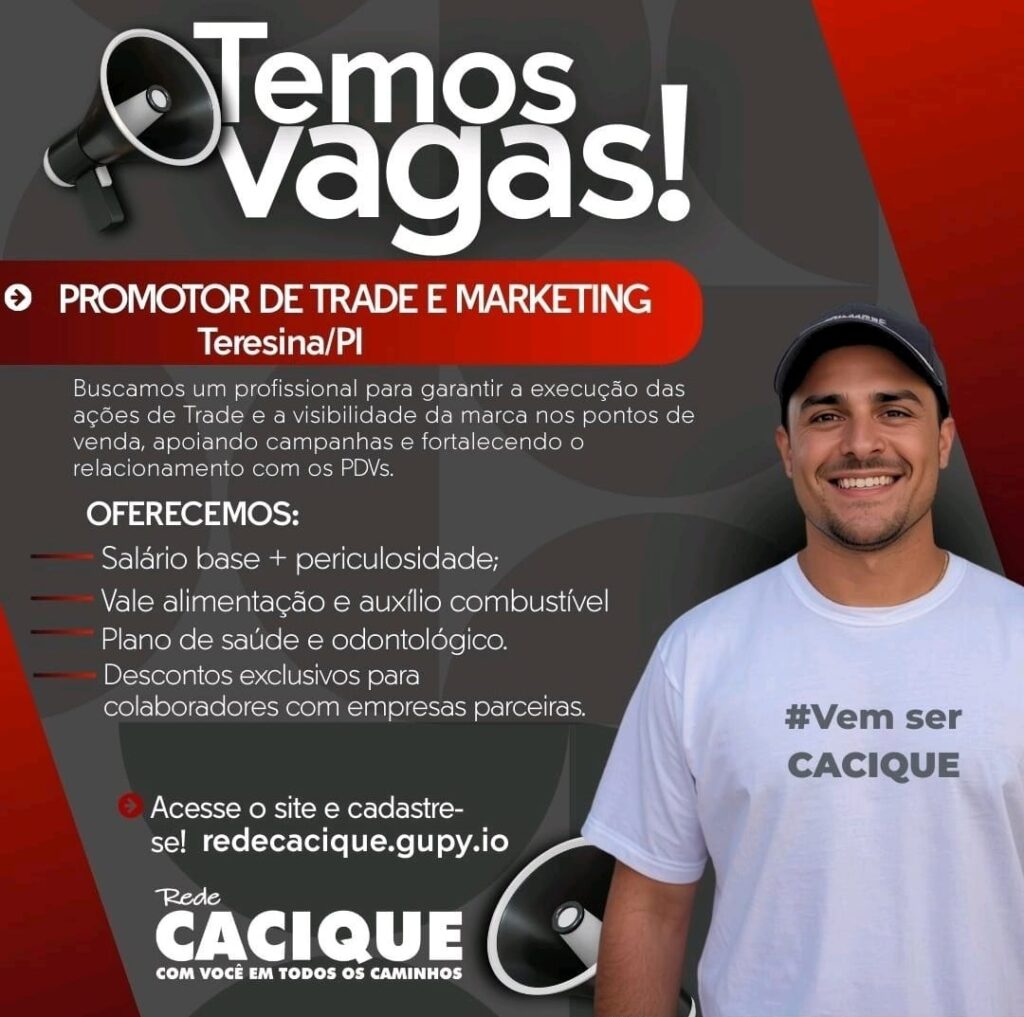 Vaga para Promotor de Trade e Marketing