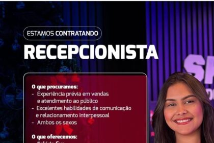 Vaga para Recepcionista