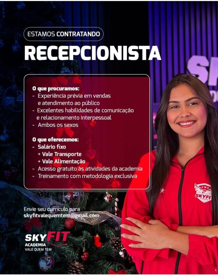 Vaga para Recepcionista