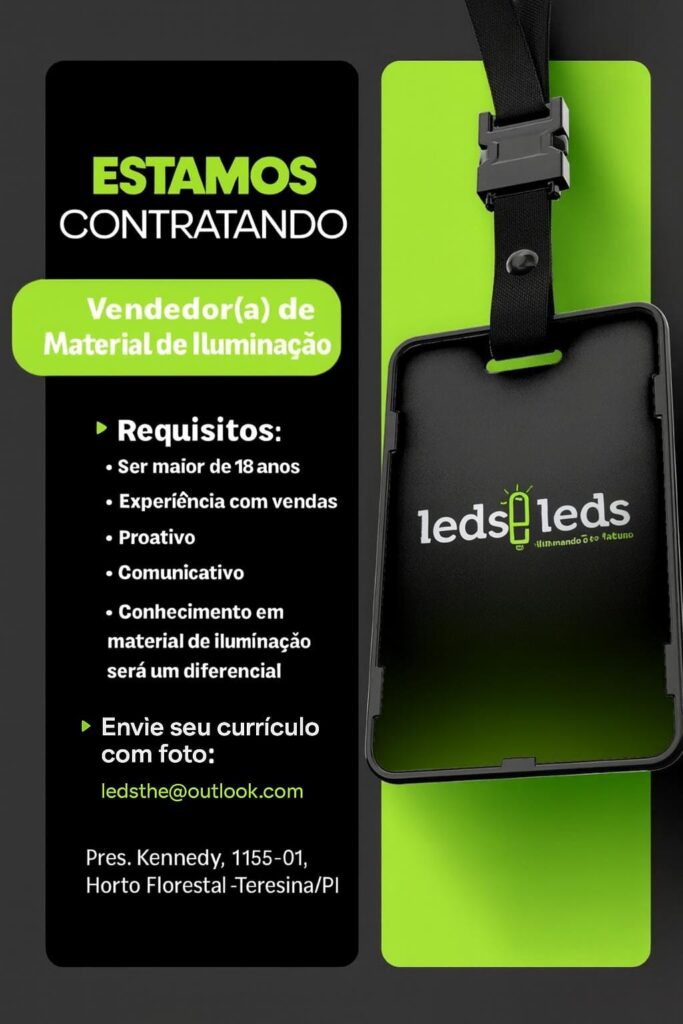 Vaga para Vendedor(a) de Material de Iluminação