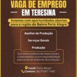 Vagas de emprego para Auxiliar de Produção, Serviços Gerais e Produção