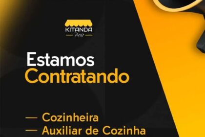 Vagas de emprego para Cozinheira, Auxiliar de Cozinha e Diarista