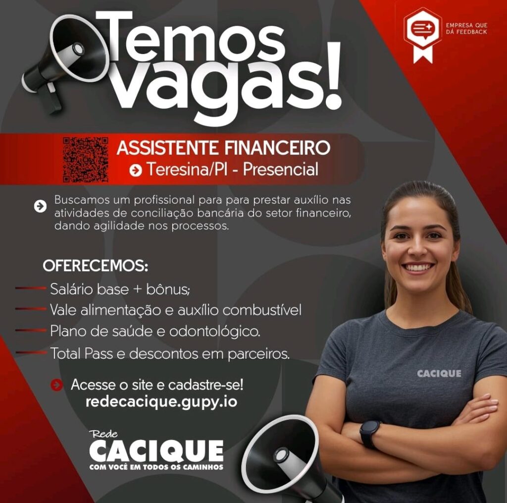 Vaga de Emprego para Assistente Financeiro em Teresina