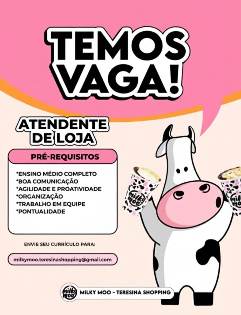 Vaga de Emprego para Atendente em Teresina