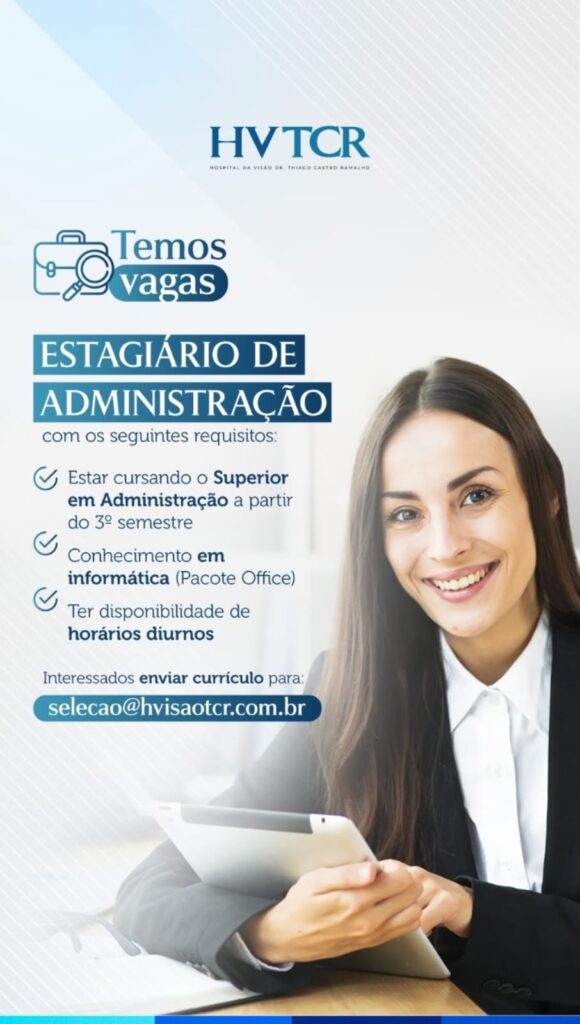 Vaga de Estágio para Administração