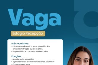 Vaga de Estágio para Recepção