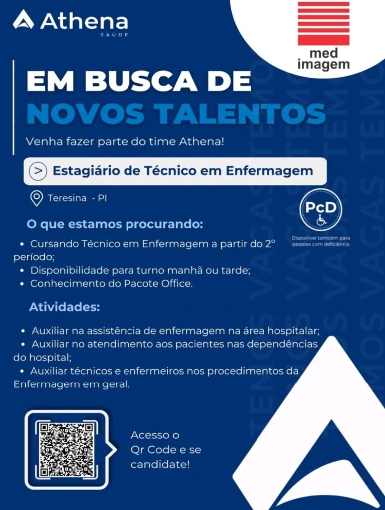 Vaga de Estágio para Técnico em Enfermagem