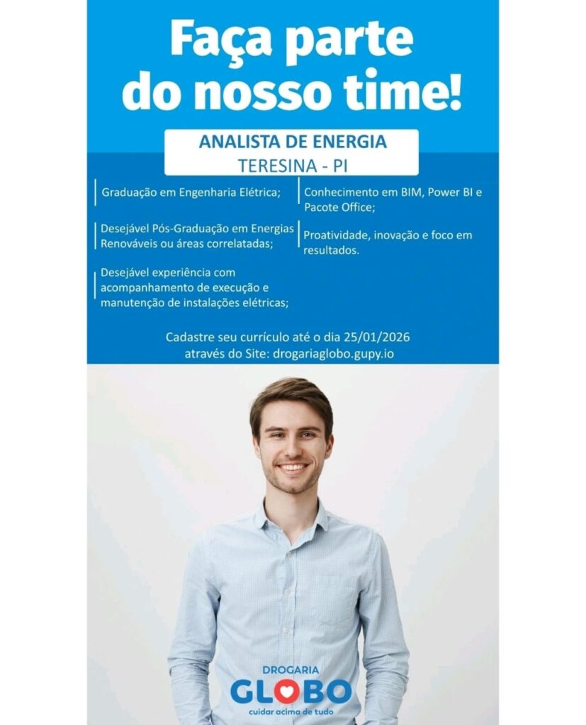 Vaga de emprego para Analista de Energia