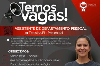 Vaga de emprego para Assistente de DP