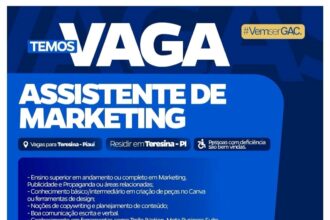 Vaga de emprego para Assistente de Marketing