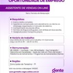 Vaga de emprego para Assistente de Vendas On-line