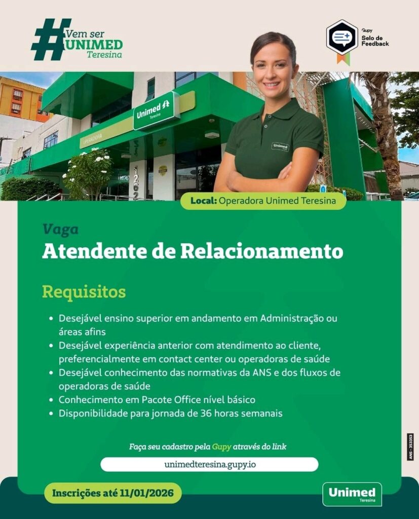 Vaga de emprego para Atendente de Relacionamento