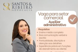 Vaga de emprego para Auxiliar Administrativo