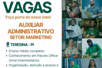 Vaga de emprego para Auxiliar Administrativo