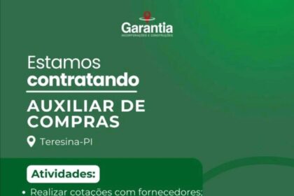 Vaga de emprego para Auxiliar de Compras