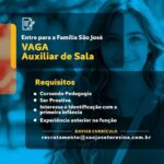 Vaga de emprego para Auxiliar de Sala