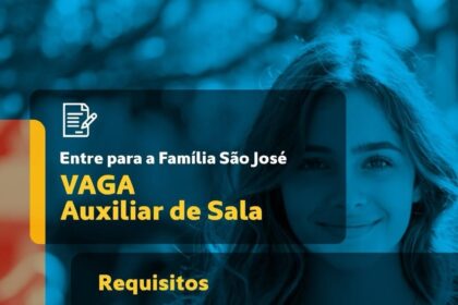 Vaga de emprego para Auxiliar de Sala