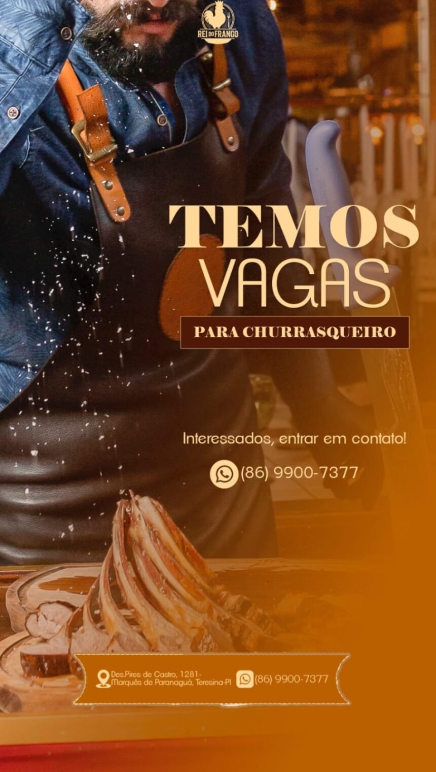 Vaga de emprego para Churrasqueiro