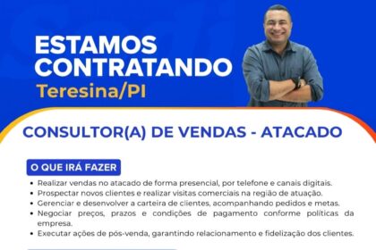 Vaga de emprego para Consultor(a) de Vendas