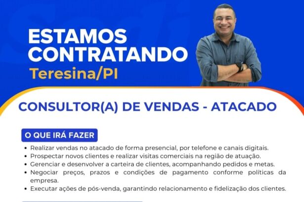 Vaga de emprego para Consultor(a) de Vendas