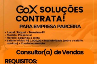 Vaga de emprego para Consultor(a) de Vendas