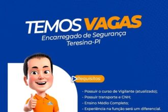 Vaga de emprego para Encarregado de Segurança
