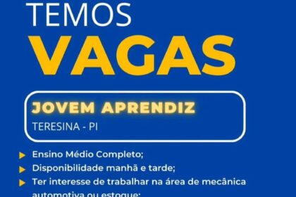 Vaga de emprego para Jovem Aprendiz