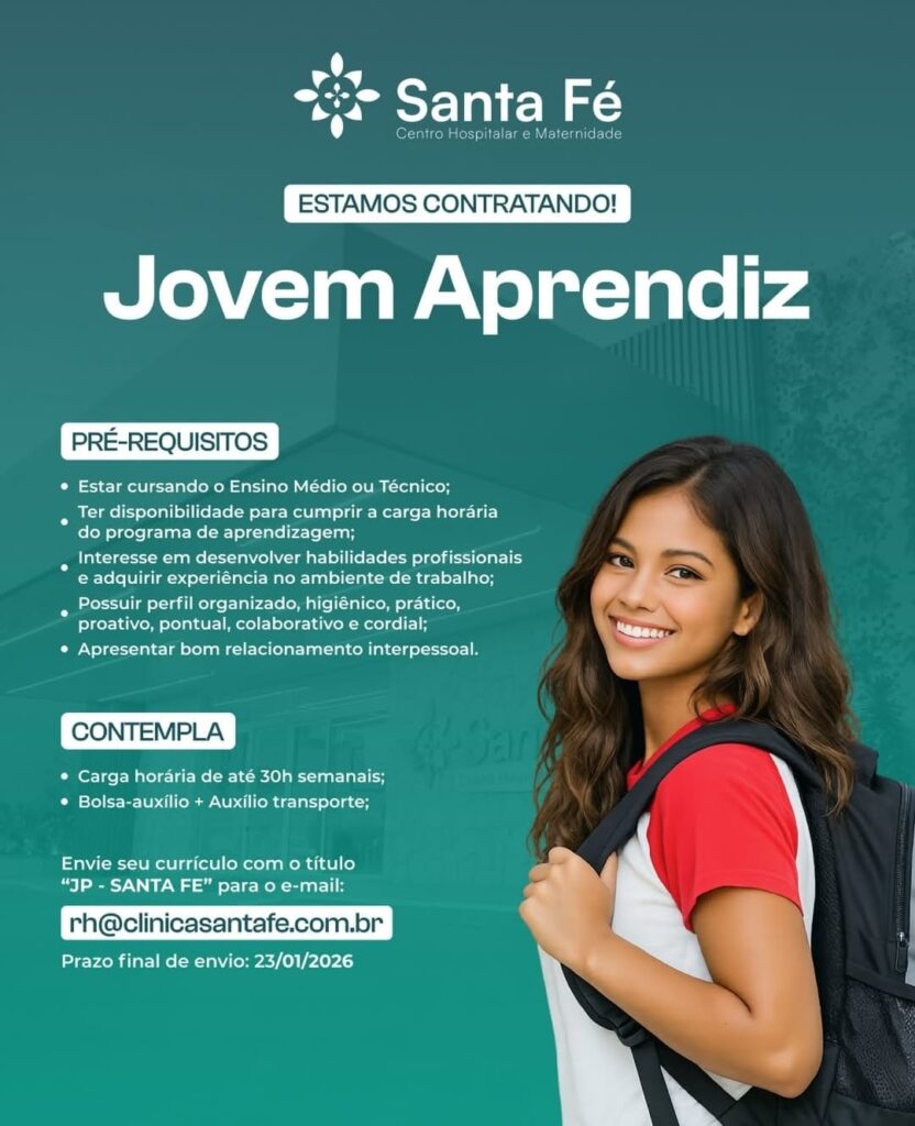 Vaga de emprego para Jovem Aprendiz em Teresina
