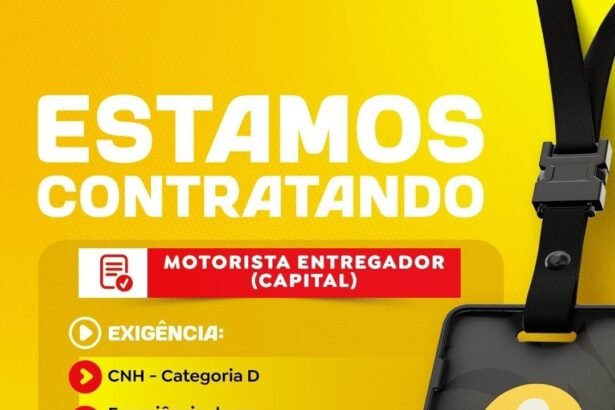 Vaga de emprego para Motorista Entregador