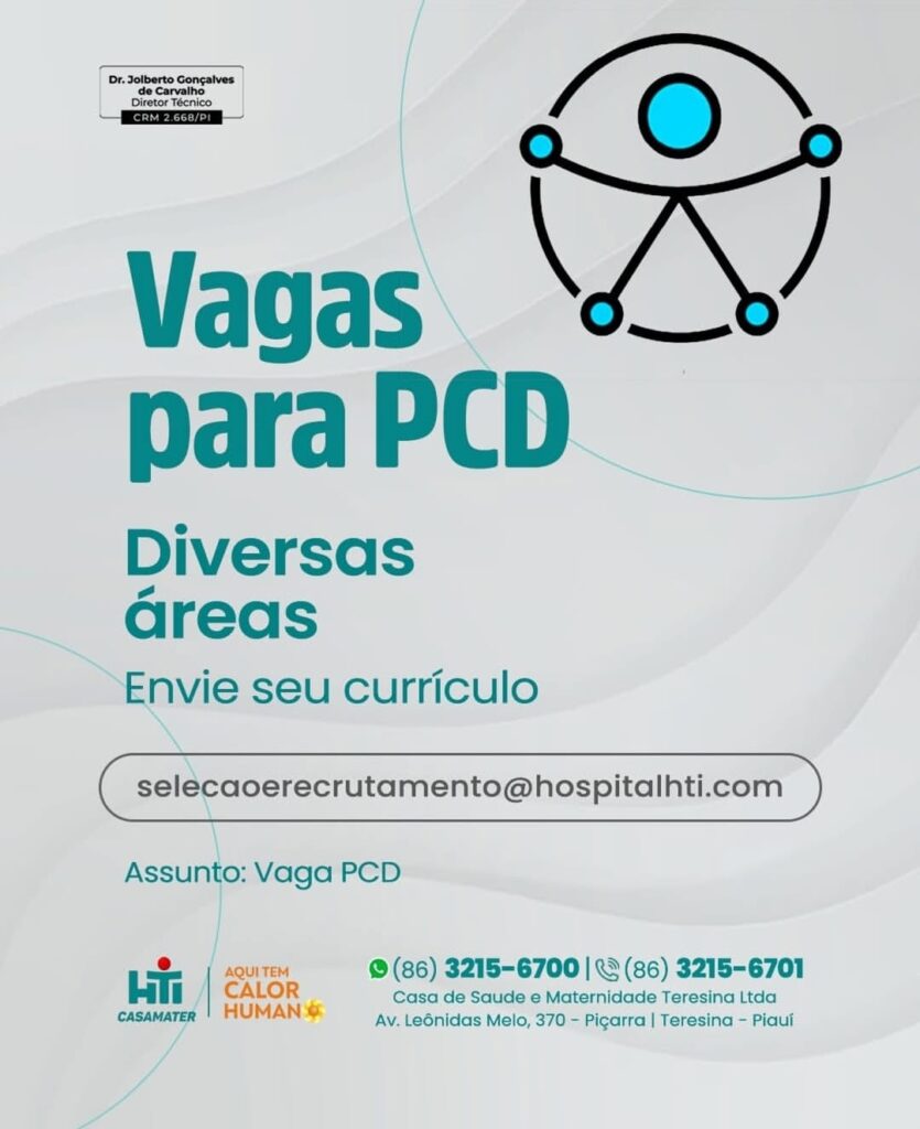 Vagas de emprego para PCD
